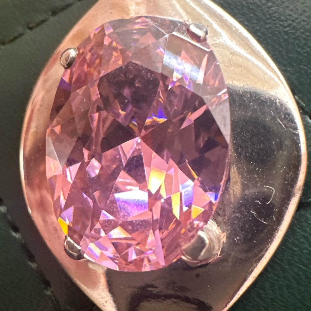 Large Pink Gemstone Pendant - Picture 10 of 14